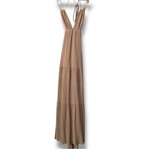 Rokoko by Dazz women’s maxi textured dress sleeveless Sz S tiered romantic EUC